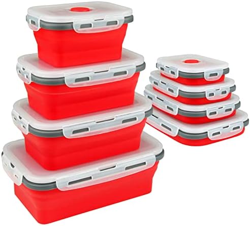 Guyuyii 4 Pack Collapsible Food Storage Containers with Lids