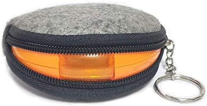 INVODA Weekly Pill Organizer 7 Compartment Rotating Pill Box for Daily Medication & Vitamins - Portable Travel Pill Case Fish Oil Supplements Vitamins Organizer (Orange+Bag)