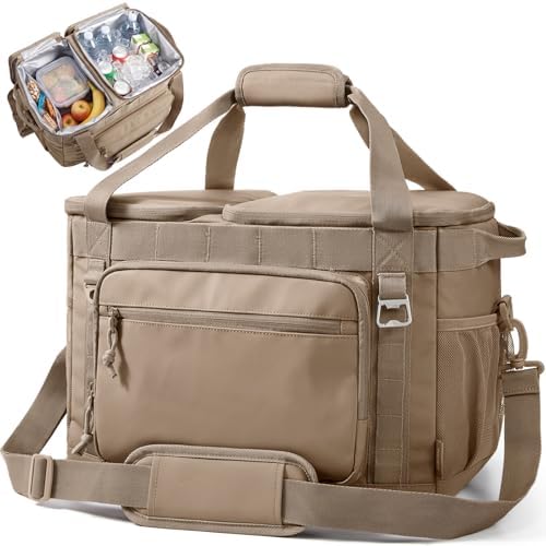 TOURIT 2-Zone Soft Cooler Bag 30/48 Cans, Dry & Wet Insulated Beach Cooler