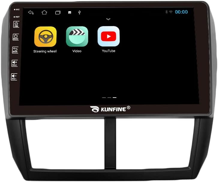 Kunfine Car Android Navigation Stereo GPS Radio Reverse Camera Display 9" IPS Touchscreen Headunit Tablet Pad Media Player for Subaru Forester 2007-2013, if Applicable Quad Core 1G+16G