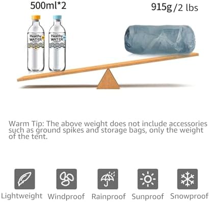 3FULGEAR Lanshan 2 Pro Tent 2 Person Ultralight Camping Tent, 3/4 Season Professional 20D Silnylon Rodless Tent for Camping, Climbing, Hiking