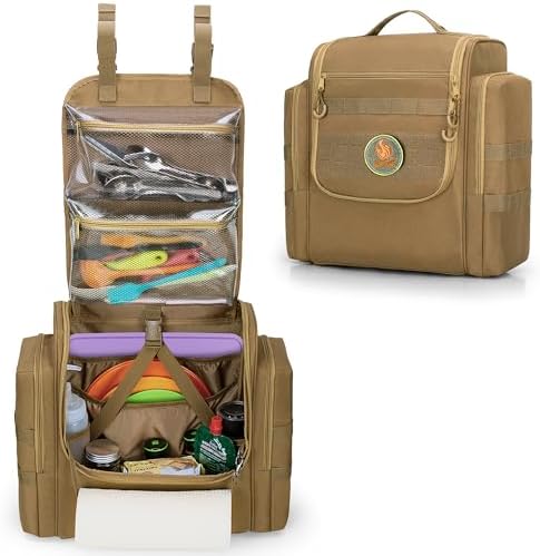 HODRANT Large Tactical Camping Kitchen Organizer for BBQ Cooking Essentials