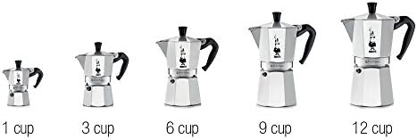 Bialetti - Moka Express: Iconic Stovetop Espresso Maker, Makes Real Italian Coffee, Moka Pot 3 Cups (4.3 Oz - 130 Ml), Aluminium, Silver