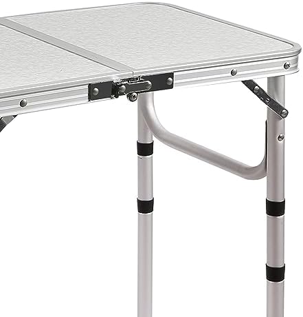 RedSwing 2ft Folding Camping Table,Small Portable Pinic Table Adjustable Height, Lightweight Aluminum Camping Table for Outdoor Indoor Hiking Camp