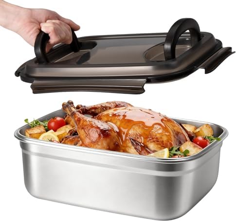 QCQHDU Kimchi Containers, Stainless Steel Food Storage Containers with Lids