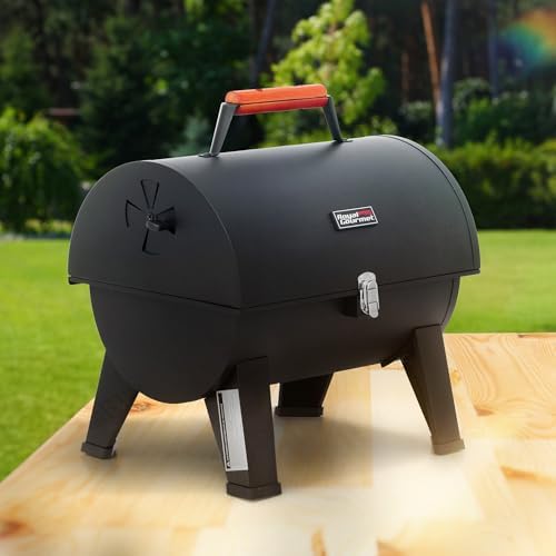 Royal Gourmet CC1619 Portable Charcoal Grill, Convertible Lid-to-Grill Zone