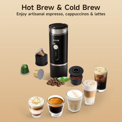 Portable Espresso Machine, 2-in-1 Travel Coffee Maker
