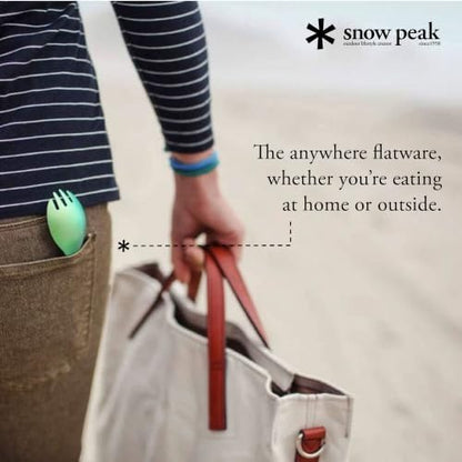 Snow Peak Titanium Spork for Outdoor Use, Portable and Durable, 4 Pack