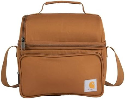 Carhartt Camping Cooler, Worksite Lunch Box, Soft Shell Lunch Bag for Construction Sites, Work and Everyday Use, Brown