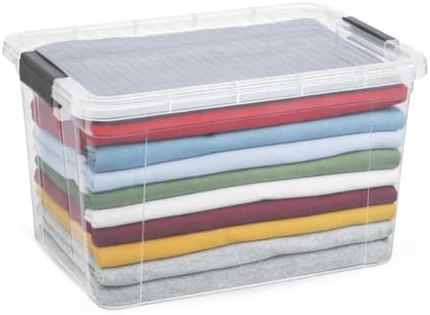 Superio 14.7 Quart Clear Plastic Storage Boxes with Lids, Stackable Organizer Containers, BPA-Free Storage Bins for Home, Office, School & Dorm, 1 Pack