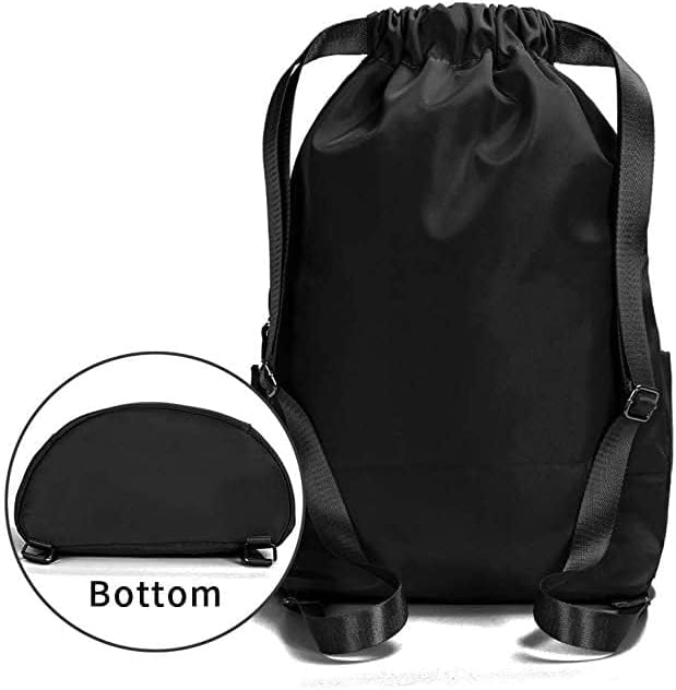 ZOORON Waterproof Drawstring Gym Backpack Bag for Men & Women, Sport Gym Sack Mini Travel Daypack