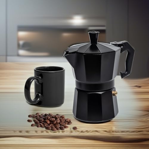 Mixpresso 3 Cup Moka Pot Stovetop Espresso Maker, Italian Cuban Coffee Pot