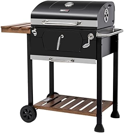Royal Gourmet CD1824M 24-Inch Charcoal Grill, Folding Table, 490 Sq. In.