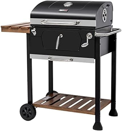 Royal Gourmet CD1824M 24-Inch Charcoal Grill, Folding Table, 490 Sq. In.