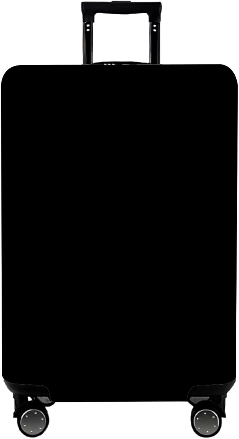 WUJIAONIAO Travel Luggage Cover Baggage Suitcase Cover Protector Skins 18-32 Inch (Pure Black, L (for 25-28 inch luggage))