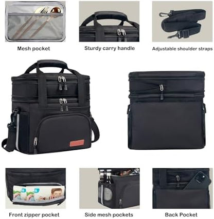 JOINGO Tactical Lunch Box for Men/Women, 16L Expandable Insulated Lunch Bag