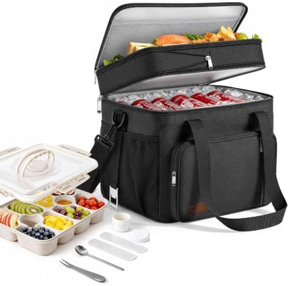 MIYCOO 36 Can Expandable Soft Cooler Bag with Snackle Box Container
