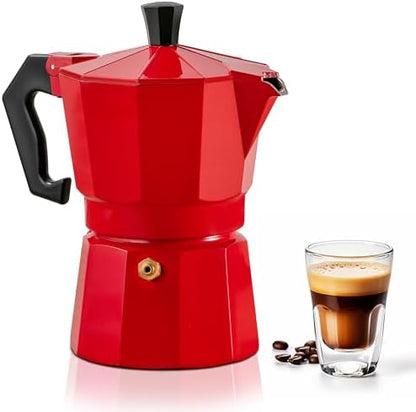 Mixpresso 3 Cup Moka Pot Stovetop Espresso Maker, Italian Cuban Coffee Pot