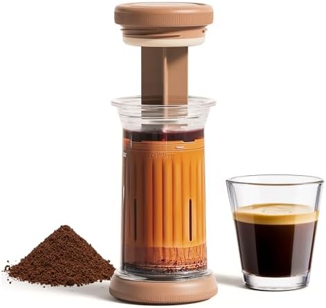 D1 All-in-one 1-2 Cup Portable Coffee Maker with 200-Count Paper Filters Included, Cold & Hot Brew, a French-press Style Coffee Press for Travel, Hiking & Camping