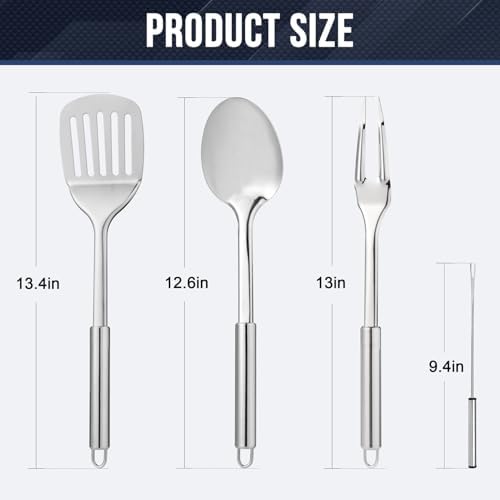 THTYBROS Portable Camping Kitchen Utensil 34 Pcs Set- Cookware Kit, Stainless Steel Outdoor Cooking and Grilling Utensil Organizer Travel Set Perfect for Travel, Picnics, RVs, Camping, BBQs, Parties