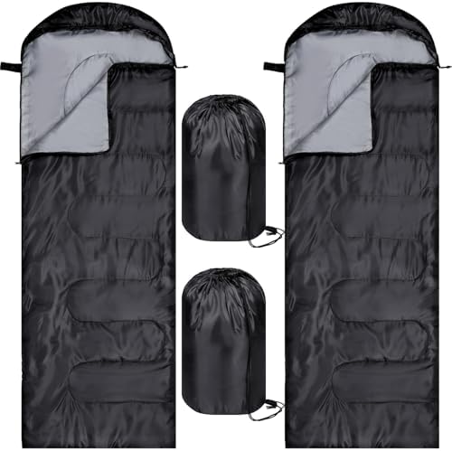 Tudomro 2 Pcs Camping Sleeping Bag for Adults Lightweight Packable Waterproof Camping Gear Equipment to Keep Warm for Outdoor Backpacking Hiking Travel