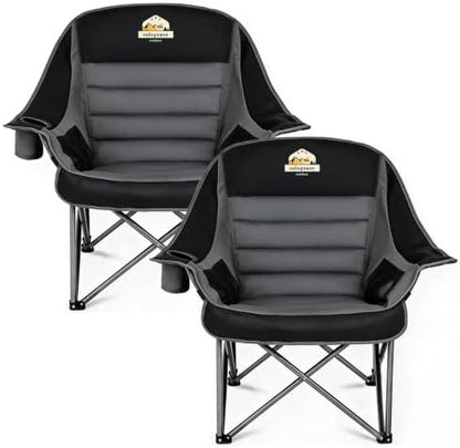 Colegence Oversized Camping Chair for Adults, Padded Lawn Chair 2 Pack