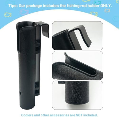 Cooler Fishing Rod Holder, Wall Mounted Fishing Pole Holder, Fishing Rod Rack Compatible with YETI Coolers and for RTIC Coolers, Cooler Accessory