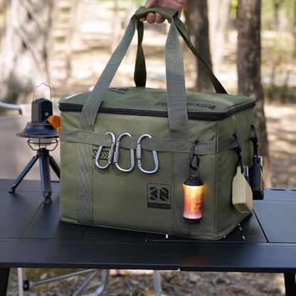 30/42L Camping Storage Bag Insulated Gear Organizer Foldable Storage Box