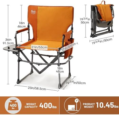 TIMBER RIDGE 400lbs Heavy Duty Camping Chair Portable Directors Chair