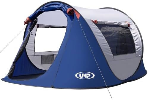 Pop-up Tent, 3 Person Camping Tent, Instant Portable Beach Tent, Easy Pop Up Shade Tents 2 Doors for Camping Hiking & Traveling with Carrying Bag