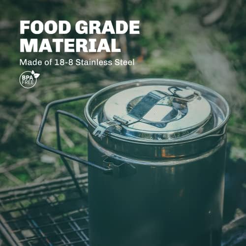 Firemaple Antarcti 1.2L Stainless Steel Pot Food Grade SUS304 Camping Pot