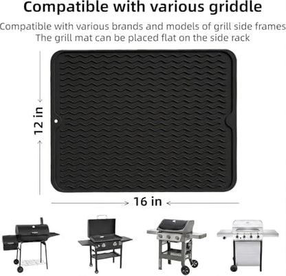 Silicone Grill Tool Mat for Blackstone Griddle,Side Shelf Spatula Mat