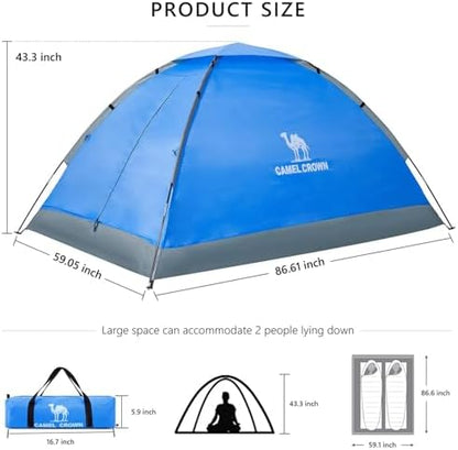 CAMEL CROWN Tents for Camping 2/3/4/5 Person Camping Dome Tent, Waterproof,Spacious, Lightweight Portable Backpacking Tent for Outdoor Camping/Hiking