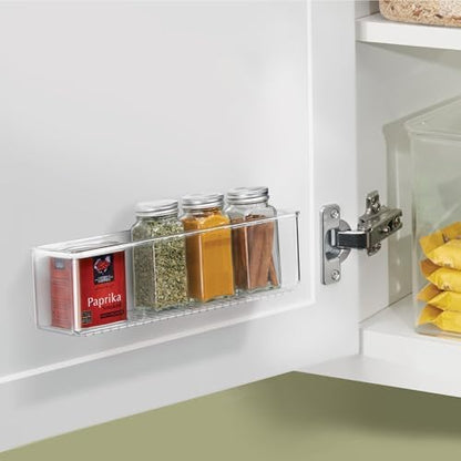 iDesign Adhesive Organizer Bin, Set of 4, Clear