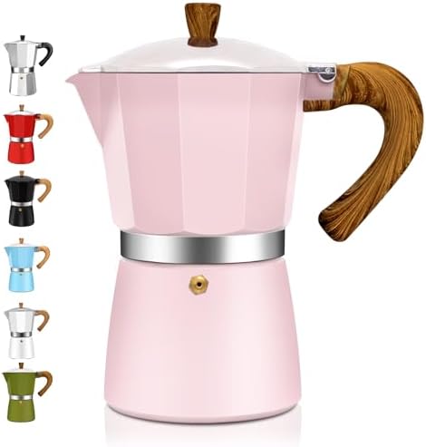 3 Cup Aluminum Espresso Stovetop Moka Pot Express Coffee Maker Percolator Italian Classic Mocha Coffee Machine for Italian and Cuban Cafe Brewing for Home & Camping 150ml 5oz