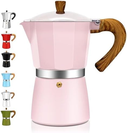 3 Cup Aluminum Espresso Stovetop Moka Pot Express Coffee Maker Percolator Italian Classic Mocha Coffee Machine for Italian and Cuban Cafe Brewing for Home & Camping 150ml 5oz