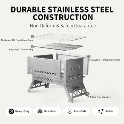 Naturehike 2-in-1 Stove & Grill, Foldable, IGT Table Compatible