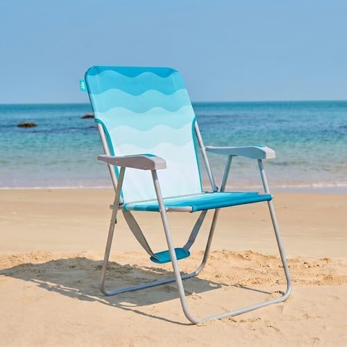 #WEJOY Folding Beach Chairs for Adults, High Back Lightweight for Camp Lawn