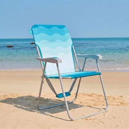#WEJOY Folding Beach Chairs for Adults, High Back Lightweight for Camp Lawn