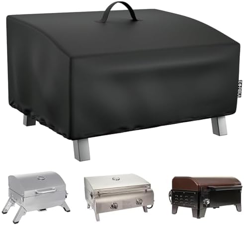 EVRBUL Portable Grill Cover Fit for Cuisinart CGG-306 2 Burner Gas Grill, 420D Tabletop Grill Cover Fit for Pit Boss 10697 75275 Fit for Royal Gourmet GT1001, 25" L x 19" W x 15" H