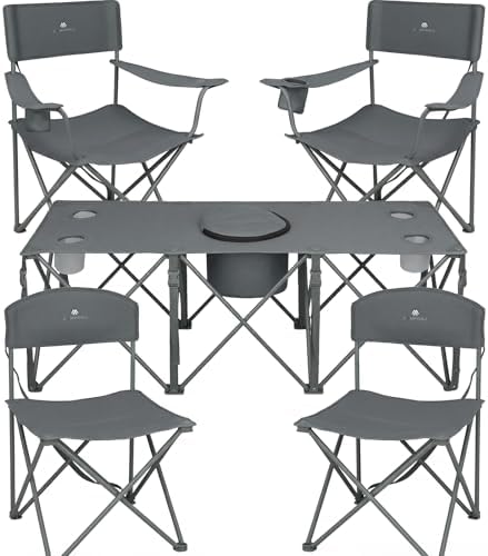 Camping Chair Set of 3, Outdoor Folding Camping Chairs for Heavy People with Cup Holder & Carry Bag,Collapsible Chair Include One Sofa Chair and Two Single Chair,Support up to 500lbs