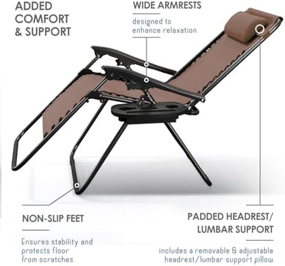 Nestl Zero Gravity Chairs Set of 6 - Brown