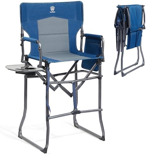 EVER ADVANCED Portable 30.7" Seat Height Tall Camping Directors Chair