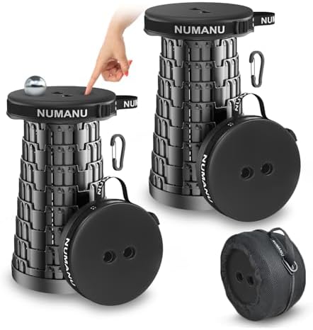 NUMANU Padded Collapsible Stool for Adults 2-Pack, Folding Seat, 620 lbs