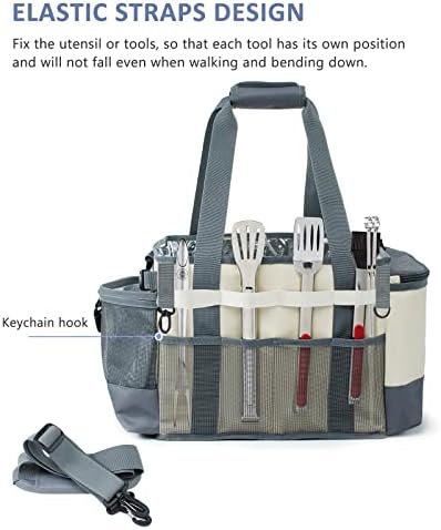 Large Grill Caddy, Tailgating Essentials Organizer for BBQ, Camping &Picnic