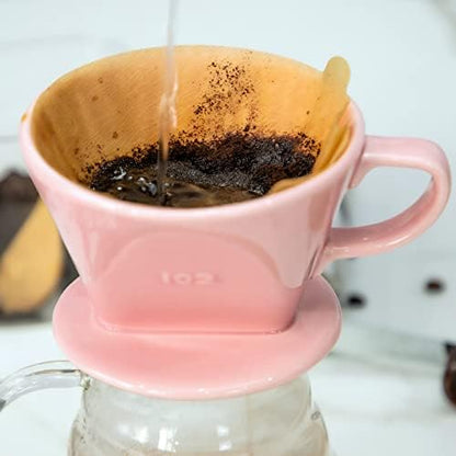 Pour Over Ceramic, Coffee Dripper Ceramic Coffee Maker,Pink