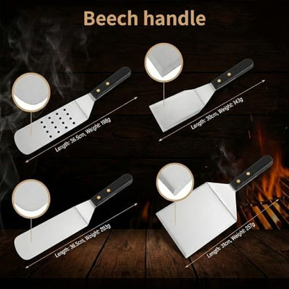BBQ Tool Set, Stainless Steel Grill Accessories with Carrying Case, Outdoor Cooking Utensils for Camping, Tailgating, Backyard BBQ（135PC）