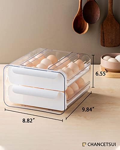 Fridge Organizers and Storage, Egg Organizer Container for Refrigerator