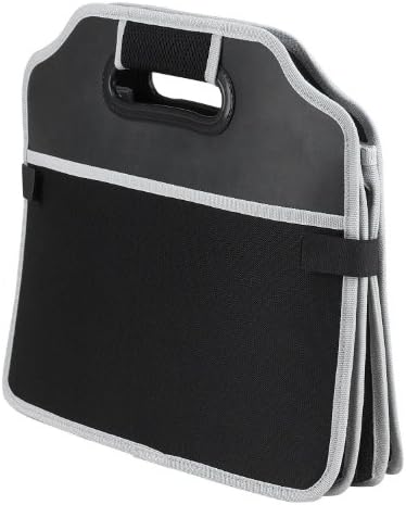 Collapsible Trunk Organizer and Cooler 2 in 1 Set - Three-Section Car Trunk Organizer with Removable Insulated Cooler, 40 lbs Capacity, 600D Polycanvas, 23"x12.5"x12.5"