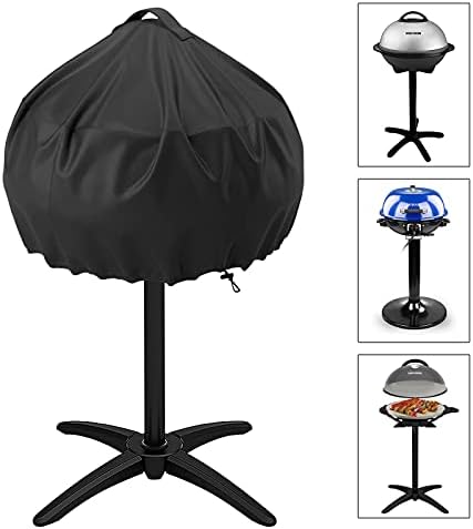 Grill Cover for George Foreman and Cuisinart,Outdoor/Indoor Electric Grills Cover,Waterproof BBQ Round Grill Cover-20x18 Inch